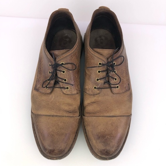Cole Haan Brown Leather Cap Toe Oxford Dress Shoes Size 10 - Picture 5 of 9